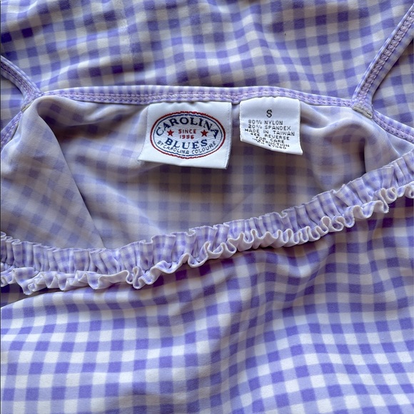 Carolina Blues by Carolina Colours Purple Gingham Tankini Bikini | Women’s Small - Picture 5 of 5